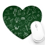 back to school doodles Heart Mousepad