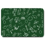 back to school doodles Large Doormat