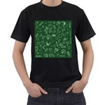 back to school doodles Men s T-Shirt (Black)