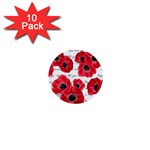 love poppies 1  Mini Button (10 pack) 