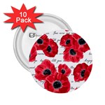 love poppies 2.25  Button (10 pack)