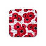 love poppies Rubber Coaster (Square)