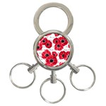 love poppies 3-Ring Key Chain