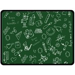 back to school doodles Fleece Blanket (Large)