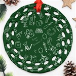 back to school doodles Ornament (Round Filigree)