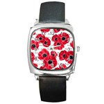 love poppies Square Metal Watch