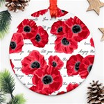 love poppies Round Ornament (Two Sides)