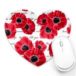 love poppies Heart Mousepad