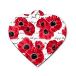 love poppies Dog Tag Heart (One Side)