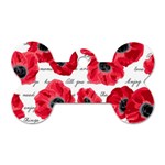 love poppies Dog Tag Bone (One Side)