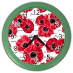 love poppies Color Wall Clock