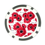 love poppies Poker Chip Card Guard