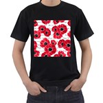 love poppies Men s T-Shirt (Black)