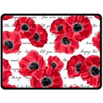 love poppies Fleece Blanket (Large)