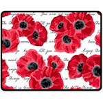 love poppies Fleece Blanket (Medium)