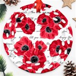 love poppies Ornament (Round Filigree)