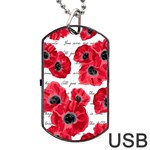 love poppies Dog Tag USB Flash (One Side)