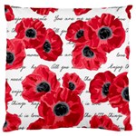 love poppies Large Cushion Case (One Side)