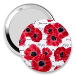 love poppies 3  Handbag Mirror