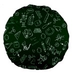 back to school doodles Large 18  Premium Round Cushion 