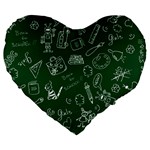 back to school doodles Large 19  Premium Heart Shape Cushion