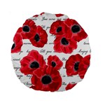 love poppies Standard 15  Premium Round Cushion 