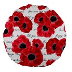 love poppies Large 18  Premium Round Cushion 