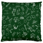 back to school doodles Large Flano Cushion Case (Two Sides)