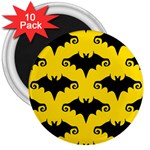 yellow bats 3  Magnet (10 pack)