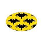 yellow bats Sticker (Oval)