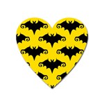 yellow bats Magnet (Heart)