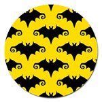 yellow bats Magnet 5  (Round)