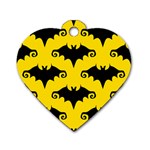 yellow bats Dog Tag Heart (One Side)