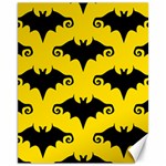 yellow bats Canvas 11  x 14 