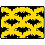 yellow bats Fleece Blanket (Large)