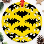 yellow bats Ornament (Round Filigree)