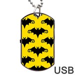 yellow bats Dog Tag USB Flash (One Side)