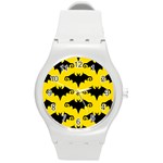 yellow bats Round Plastic Sport Watch (M)