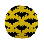 yellow bats Standard 15  Premium Round Cushion 