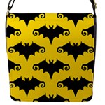 yellow bats Flap Closure Messenger Bag (S)