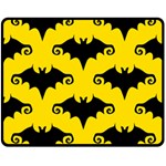 yellow bats Double Sided Fleece Blanket (Medium)