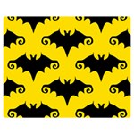 yellow bats Double Sided Flano Blanket (Medium)