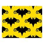 yellow bats Double Sided Flano Blanket (Large)