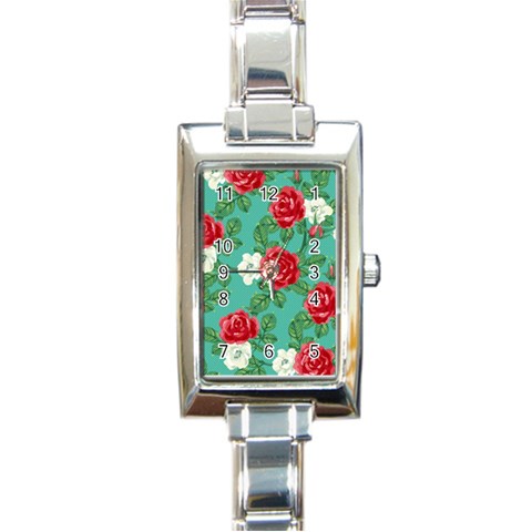 fa_texture36 Rectangular Italian Charm Watch from ArtsNow.com Front