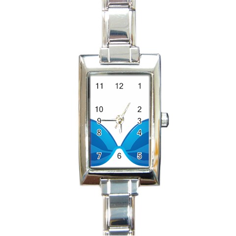 swim Rectangular Italian Charm Watch from ArtsNow.com Front