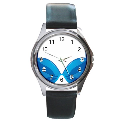 swim Round Metal Watch from ArtsNow.com Front