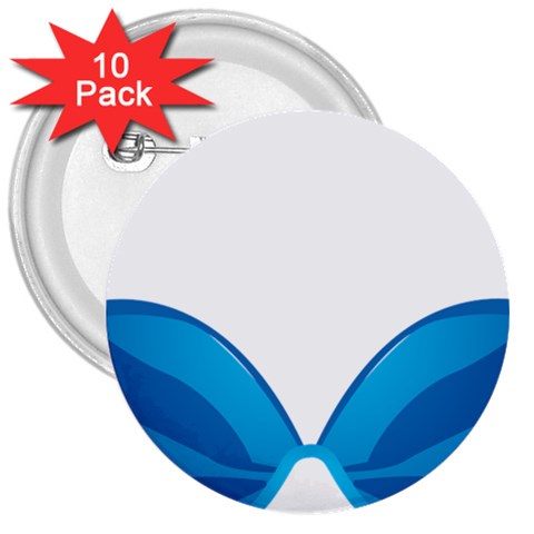 swim 3  Button (10 pack) from ArtsNow.com Front