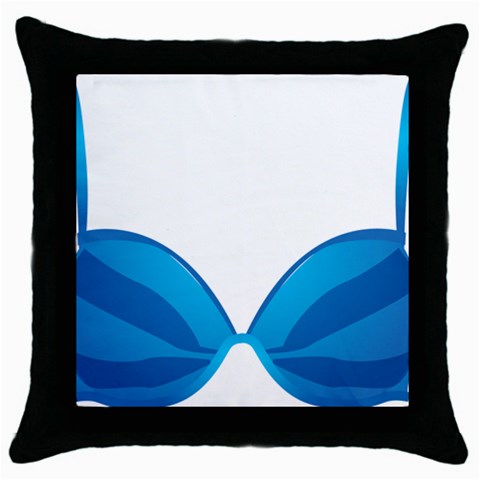 swim Throw Pillow Case (Black) from ArtsNow.com Front