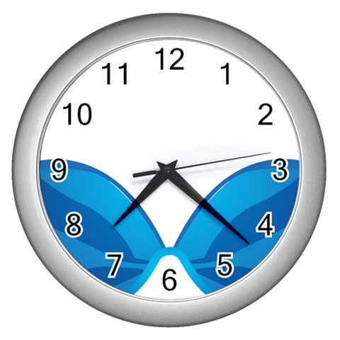 swim Wall Clock (Silver) from ArtsNow.com Front