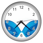 swim Wall Clock (Silver)